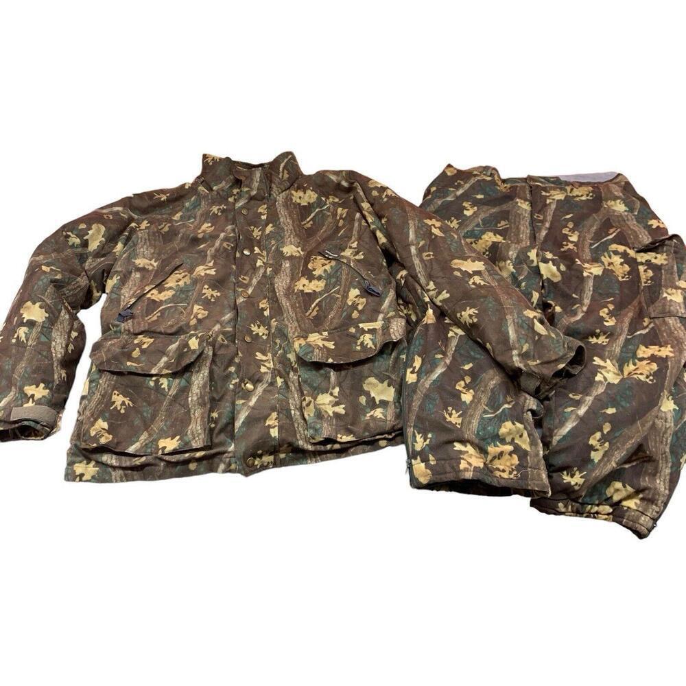 Northwoods Mens Size Large 3 Pce Camouflage Hunting Jacket and Pant ALTERED READ